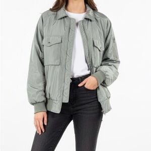 Forever 21 Sage Green Bomber Jacket